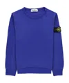Stone Island Compass-badge Cotton Sweatshirt In Blue
