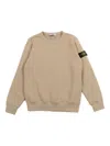 Stone Island Compass-badge Cotton Sweatshirt In Brown