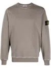 Stone Island Compass-badge Cotton Sweatshirt In Gray
