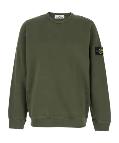 STONE ISLAND STONE ISLAND LOGO PATCH CREWNECK SWEATSHIRT