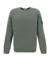 Stone Island Compass-badge Cotton Sweatshirt In Green