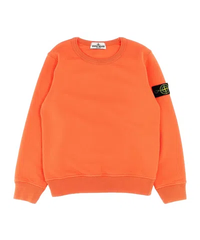 STONE ISLAND STONE ISLAND JUNIOR LOGO PATCH CREWNECK SWEATSHIRT