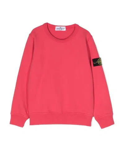 STONE ISLAND STONE ISLAND JUNIOR COMPASS-MOTIF CREWNECK SWEATSHIRT
