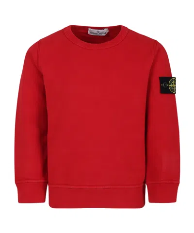 STONE ISLAND STONE ISLAND JUNIOR LOGO PATCH CREWNECK SWEATSHIRT