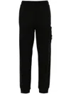Stone Island Compass Badge Straight-leg Trousers In A0029 Black