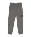 Stone Island Compass-badge Cotton Track Pants In Gray