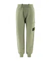 Stone Island Compass-badge Cotton Track Pants In Green