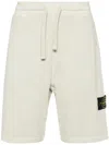 Stone Island Logo Badge Bermuda Shorts Bermuda And Short White