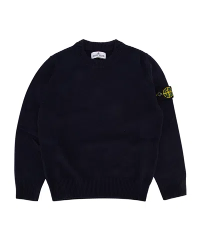 STONE ISLAND STONE ISLAND JUNIOR COMPASS BADGE CREWNECK JUMPER