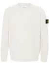 Stone Island Wool Blend Sweatshirt With Iconic Logo Patch And Timeless Design In Neutrals