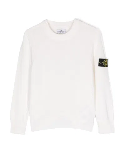 Stone Island Compass-badge Crew-neck Jumper In Nude