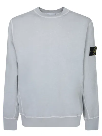 Stone Island Compass-badge Crewneck Sweatshirt In Blue