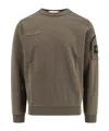 Stone Island Compass-badge Crewneck Sweatshirt In Green