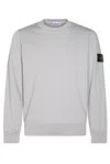 Stone Island Light Sweatshirt With Logo Badge In Grey