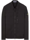 Stone Island Compass-badge Denim Jacket In Black