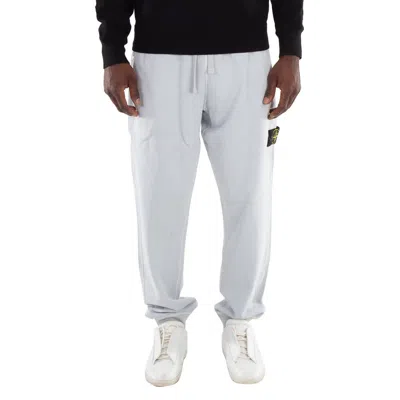 Stone Island Compass Badge Fleece Sweatpants In White