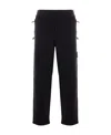 Stone Island Compass-badge Fleece Trousers In Black