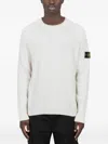 Stone Island Pullover Mit Kompass-patch In White