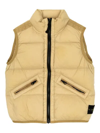 Stone Island Kids' Compass-badge Gilet In Neutral