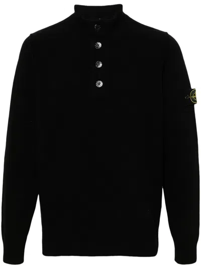 STONE ISLAND COMPASS-BADGE HIGH-NECK JUMPER