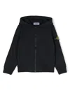 Stone Island Compass-badge Hooded Bomber Jacket In Blue