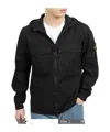 Stone Island Compass-badge Hooded Jacket In Black