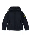 Stone Island Compass-badge Hooded Jacket In Blue