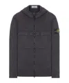 Stone Island Crinkle Reps Compass-badge Lightweight Jacket In Gray