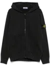 Stone Island Sweatshirt With Compass Application In Black