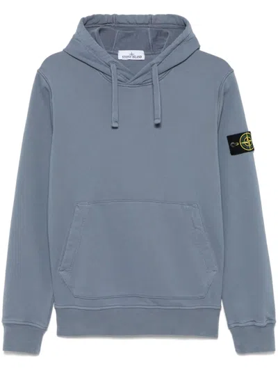 Stone Island Compass-badge Hoodie In Blue