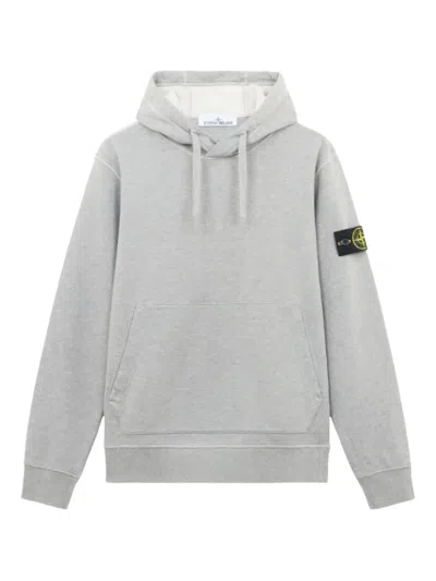 Stone Island Compass-badge Hoodie In Gray