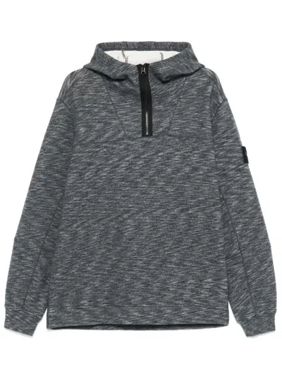 Stone Island Compass-badge Hoodie In Grey