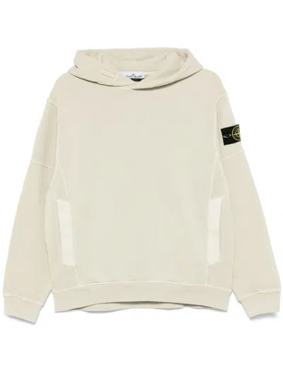 Stone Island Compass-badge Hoodie In Neutrals