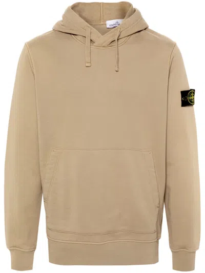 Stone Island Compass-badge Hoodie In Neutrals