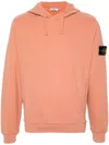 Stone Island Compass-badge Hoodie In Orange