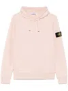 Stone Island Compass-badge Hoodie In Pink