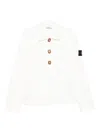 Stone Island Button-fastening Cotton Jacket In White