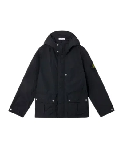 Stone Island Compass-badge Jacket In Black