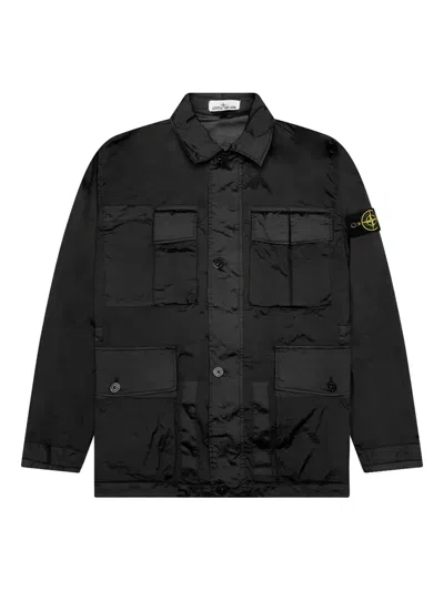 Stone Island Compass-badge Jacket In Black