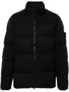 Stone Island Nylon Down Jacket In Black