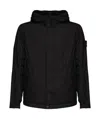 Stone Island Logo Patched Windbreaker In Black