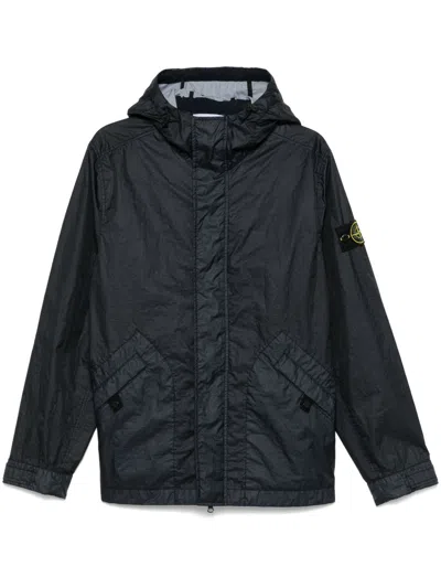 Stone Island Compass-badge Jacket In Blue