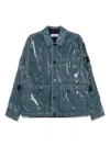 Stone Island Blue Caban Mussola Prismatica Jacket In Blue