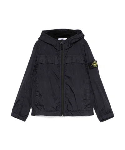 Stone Island Compass-badge Jacket In Blue