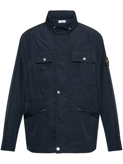 Stone Island Compass-badge Jacket In Blue