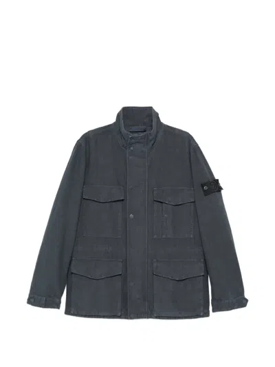 Stone Island Compass-badge Jacket In Gray
