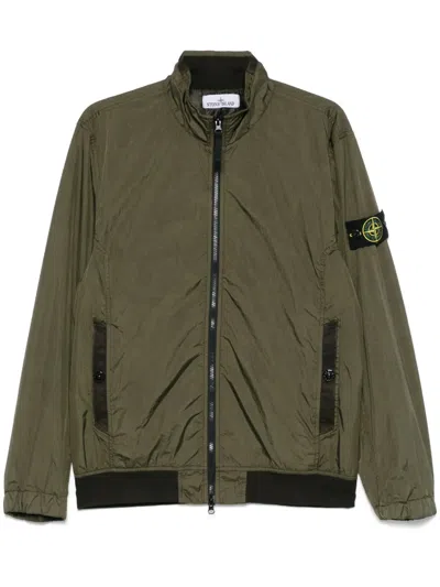 Stone Island Compass-badge Jacket In Green