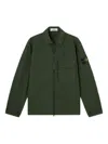 Stone Island Jacket With Compass Application In Green