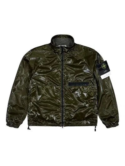 Stone Island Compass-badge Jacket In Green