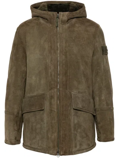 Stone Island Compass-badge Jacket In Green